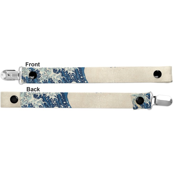 Great Wave off Kanagawa Pacifier Clip - Front and Back