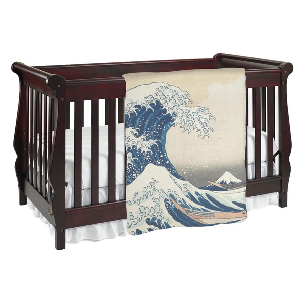 Custom Great Wave off Kanagawa Baby Blanket (Single Sided)