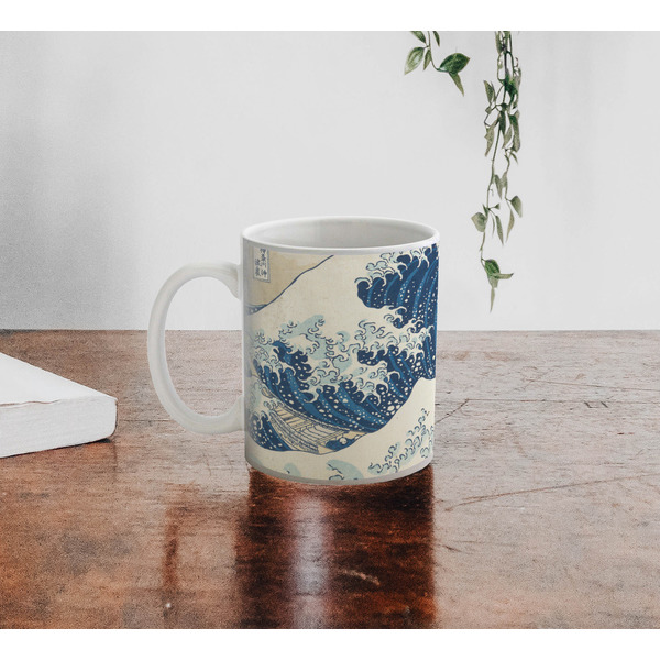 Great Wave off Kanagawa Personalized Coffee Mug - Lifestyle