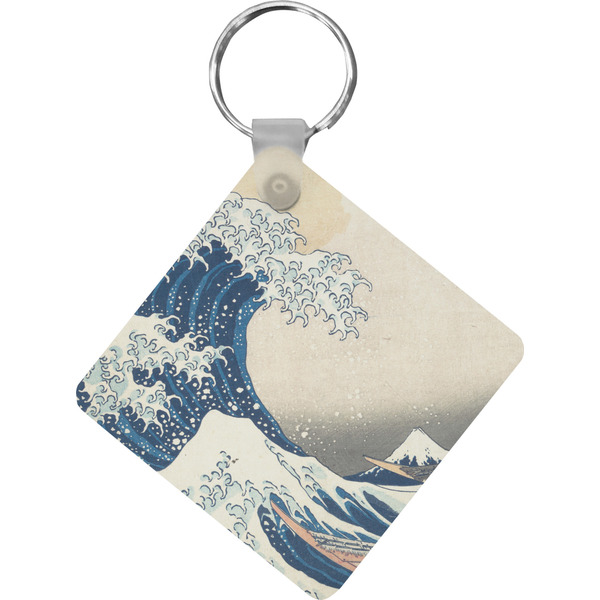 Custom Great Wave off Kanagawa Diamond Plastic Keychain