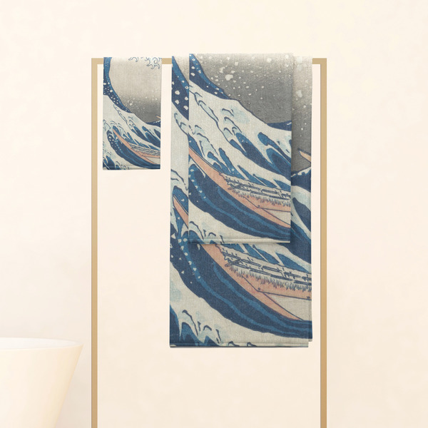 Great Wave off Kanagawa Personalized Towel Set
