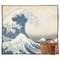 Great Wave off Kanagawa Picnic Blanket - Flat - With Basket