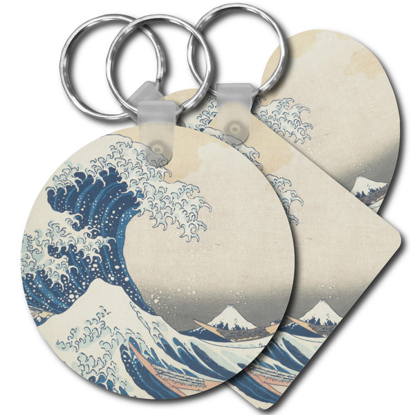 Custom Great Wave off Kanagawa Plastic Keychain