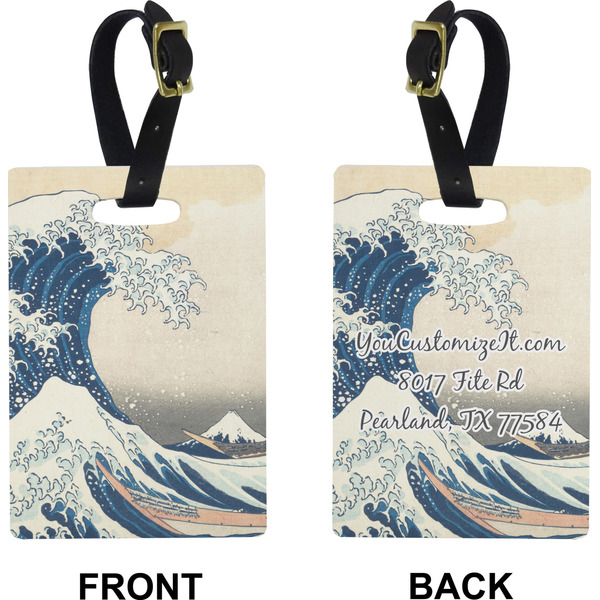 Great Wave off Kanagawa Rectangle Luggage Tag (Front + Back)