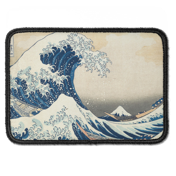 Custom Great Wave off Kanagawa Iron On Rectangle Patch