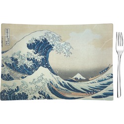 Great Wave off Kanagawa Rectangular Glass Appetizer / Dessert Plate - Single or Set