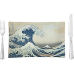Great Wave off Kanagawa Rectangular Glass Lunch / Dinner Plate - Single or Set