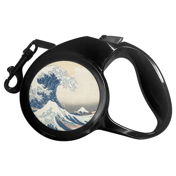 Custom Great Wave off Kanagawa Retractable Dog Leash - Large
