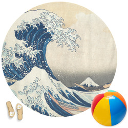 Great Wave off Kanagawa Round Beach Towel