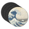Great Wave off Kanagawa Round Rubber Backed Coasters - Set of 4