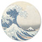 Great Wave off Kanagawa Round Coaster Rubber Back - Single