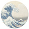 Great Wave off Kanagawa Round Rubber Backed Coaster