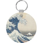 Great Wave off Kanagawa Round Plastic Keychain