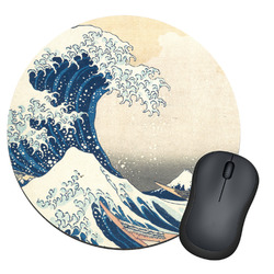 Great Wave off Kanagawa Round Mouse Pad