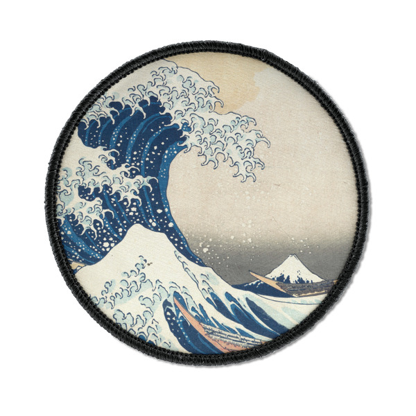 Custom Great Wave off Kanagawa Iron On Round Patch