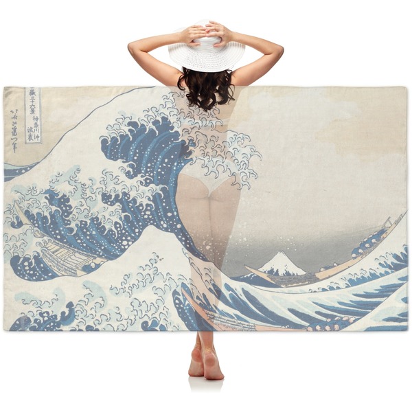 Custom Great Wave off Kanagawa Sheer Sarong