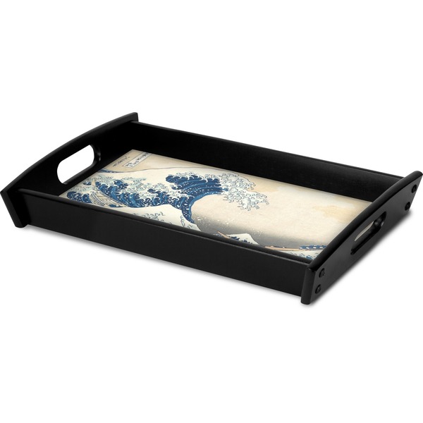 Great Wave off Kanagawa Serving Tray Black - Corner