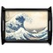 Great Wave off Kanagawa Black Wooden Tray - Large