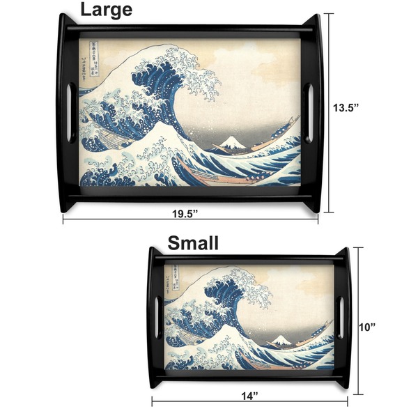 Great Wave off Kanagawa Serving Tray Black Sizes
