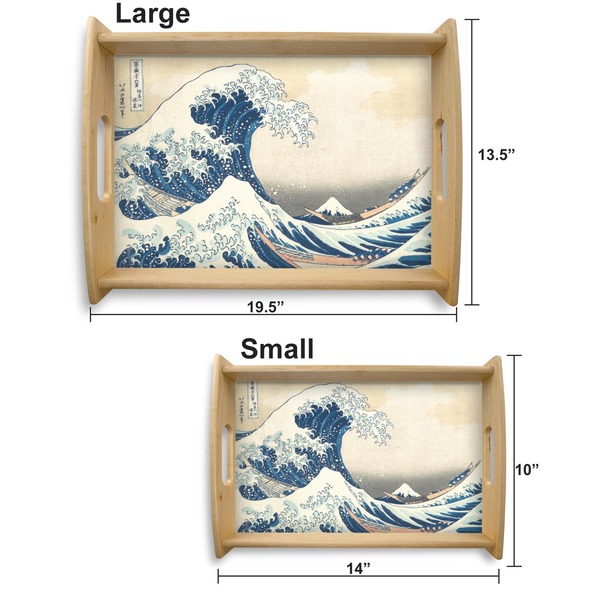 Great Wave off Kanagawa Serving Tray Wood Sizes