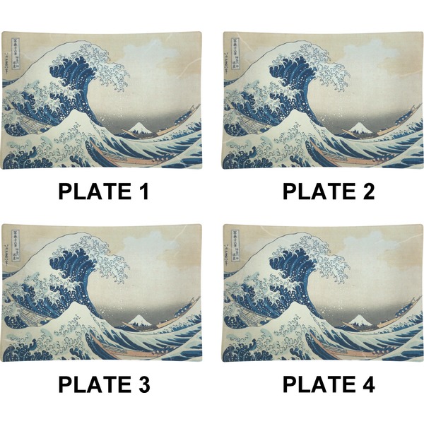 Great Wave off Kanagawa Set of Rectangular Appetizer / Dessert Plates (Approval)