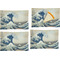 Great Wave off Kanagawa Set of Rectangular Appetizer / Dessert Plates