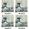 Great Wave off Kanagawa Set of Square Dinner Plates (Approval)