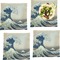 Great Wave off Kanagawa Set of 4 Glass Square Lunch / Dinner Plate 9.5"