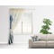 Great Wave off Kanagawa Sheer Curtain With Window and Rod - in Room Matching Pillow