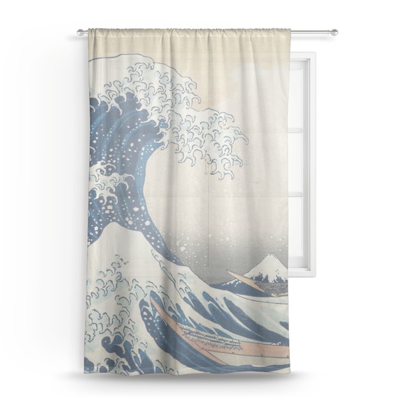 Custom Great Wave off Kanagawa Sheer Curtain