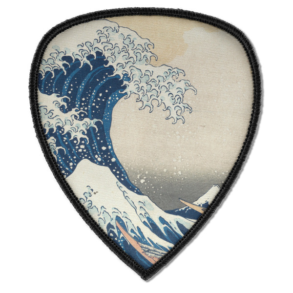 Custom Great Wave off Kanagawa Iron on Shield Patch A
