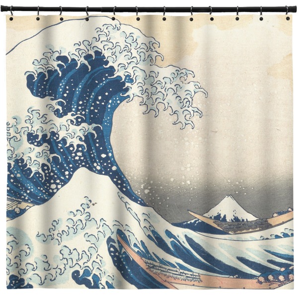 Custom Great Wave off Kanagawa Shower Curtain - 71" x 74"