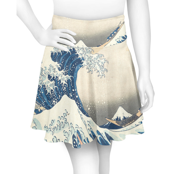 Custom Great Wave off Kanagawa Skater Skirt - Small