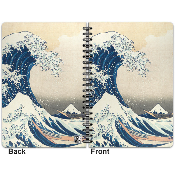Great Wave off Kanagawa Spiral Journal 7 x 10 - Apvl