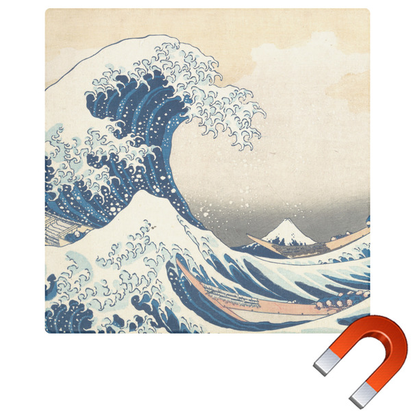 Custom Great Wave off Kanagawa Square Car Magnet - 6"