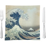 Great Wave off Kanagawa 9.5" Glass Square Lunch / Dinner Plate- Single or Set of 4