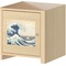 Great Wave off Kanagawa Square Wall Decal on Wooden Cabinet