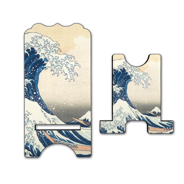 Great Wave off Kanagawa Stylized Phone Stand - Front & Back - Large