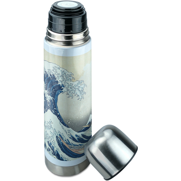 Great Wave off Kanagawa Thermos - Lid Off