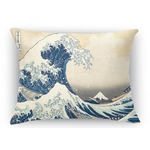 Great Wave off Kanagawa Rectangular Throw Pillow Case - 12"x18"