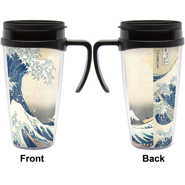 Great Wave off Kanagawa Travel Mug with Black Handle - Approval