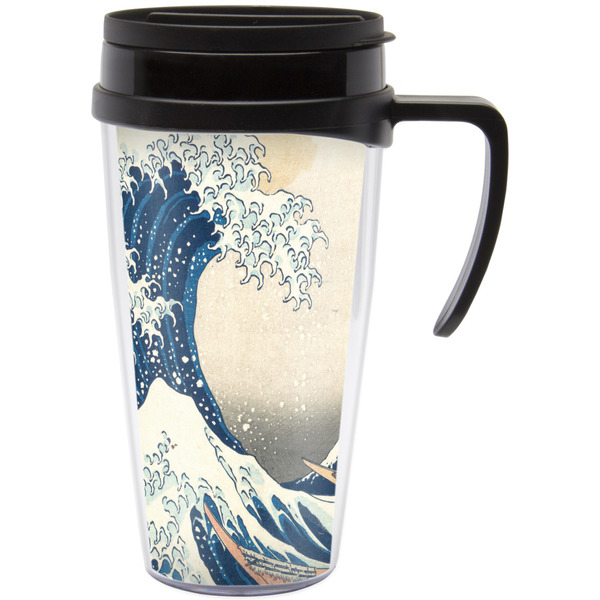 Custom Great Wave off Kanagawa Acrylic Travel Mug with Handle