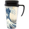 Great Wave off Kanagawa Travel Mug with Black Handle - Front