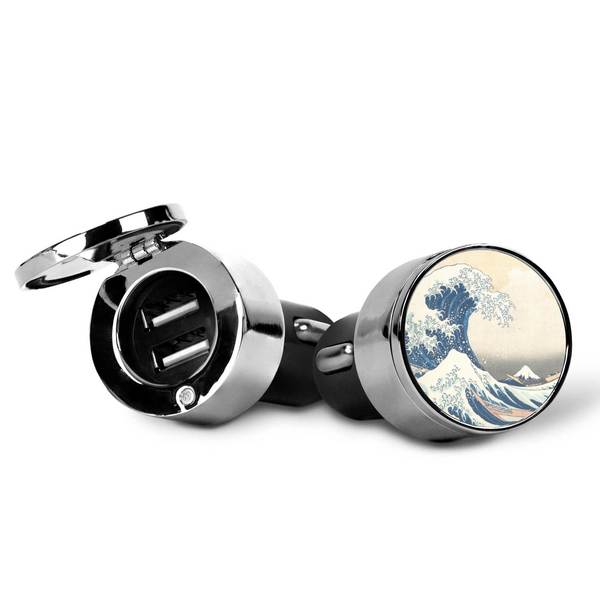 Great Wave off Kanagawa USB Car Charger - Open & Closed