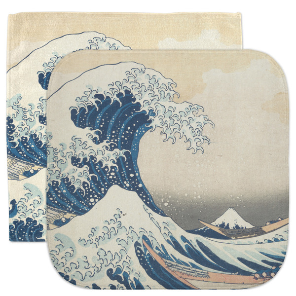 Custom Great Wave off Kanagawa Facecloth / Wash Cloth