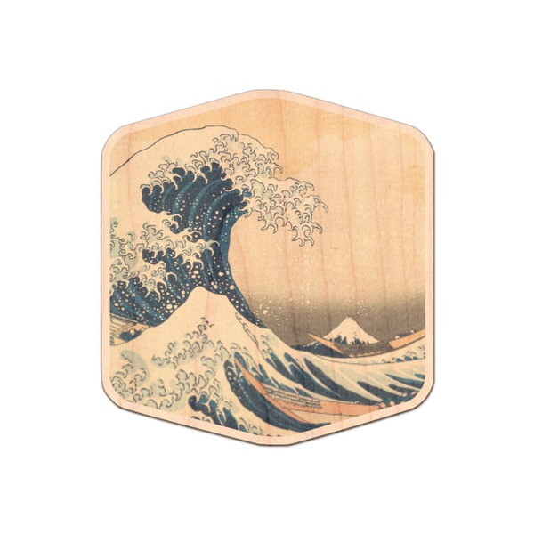 Custom Great Wave off Kanagawa Genuine Maple or Cherry Wood Sticker