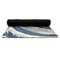 Great Wave off Kanagawa Yoga Mat Rolled up Black Rubber Backing