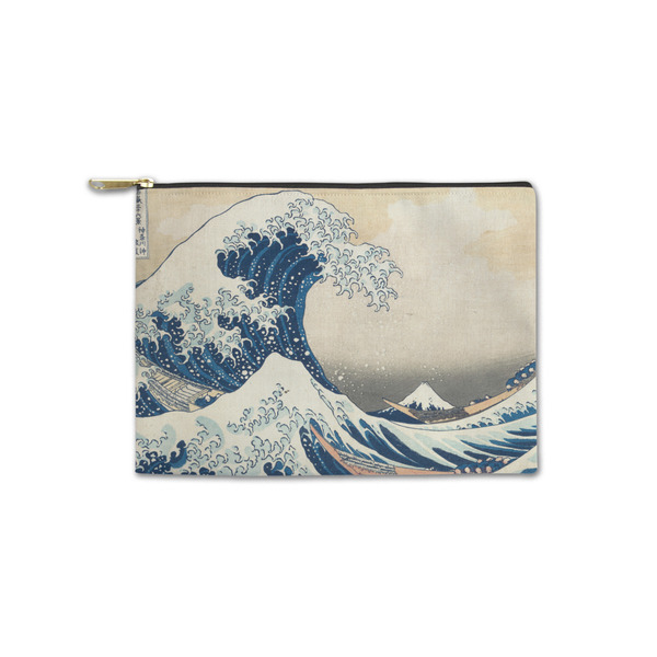 Custom Great Wave off Kanagawa Zipper Pouch - Small - 8.5"x6"