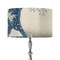 Great Wave off Kanagawa 12" Drum Lampshade - ON STAND (Fabric)