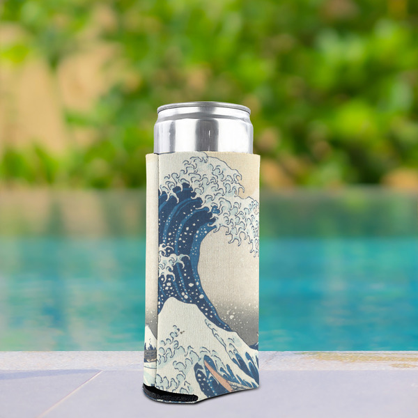 Great Wave off Kanagawa Can Cooler - Tall 12oz - In Context